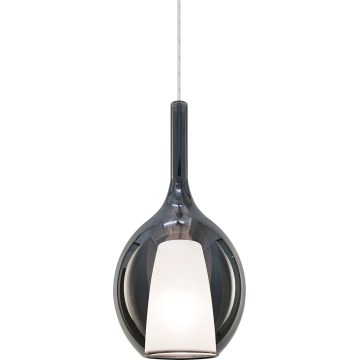 Ideal Lux - Lustr na lanku KALIQUE 1xE27/42W/230V pr. 18 cm kouřová černá