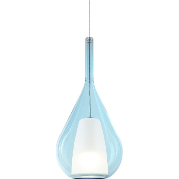 Ideal Lux - Lustr na lanku KALIQUE 1xE27/42W/230V pr. 18 cm kouřová modrá