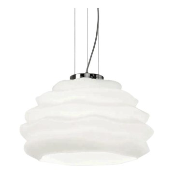 Ideal Lux - Lustr na lanku KARMA 1xE27/60W/230V pr. 39 cm bílá