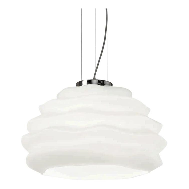 Ideal Lux - Lustr na lanku KARMA 1xE27/60W/230V pr. 39 cm bílá