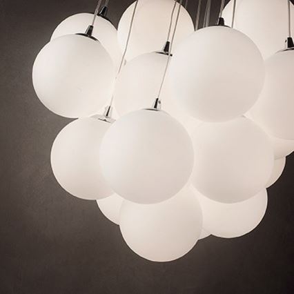 Ideal Lux - Lustr na lanku MAPA 11xE14/40W/230V pr. 58 cm bílá