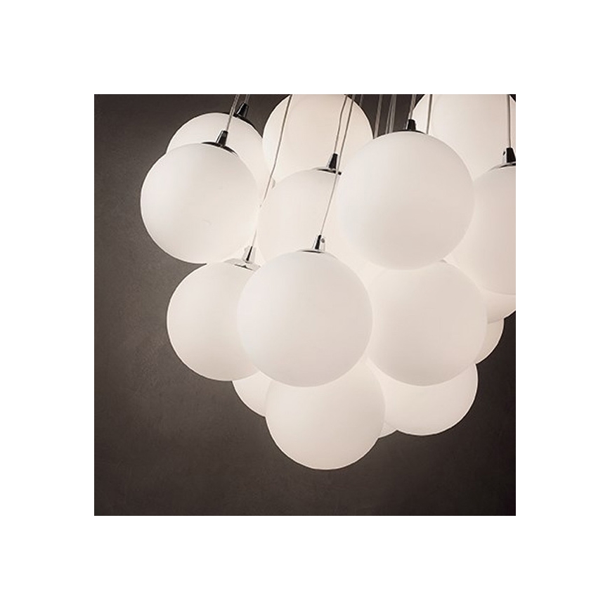 Ideal Lux - Lustr na lanku MAPA 11xE14/40W/230V pr. 58 cm bílá