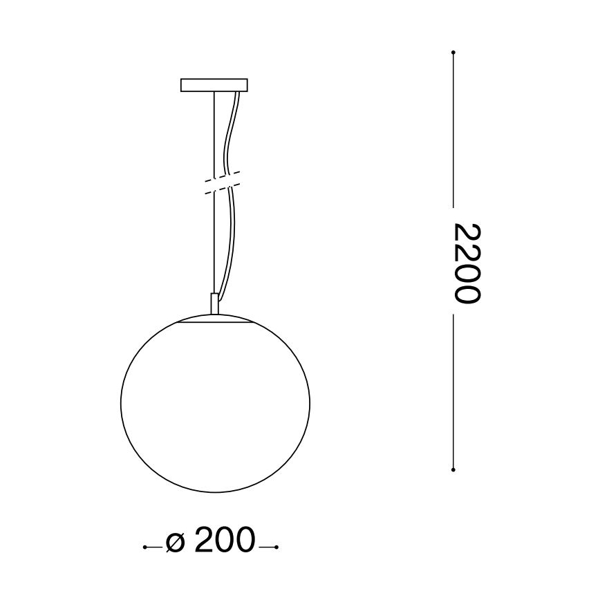 Ideal Lux - Lustr na lanku MAPA 1xE27/42W/230V pr. 20 cm šedá/kouřová