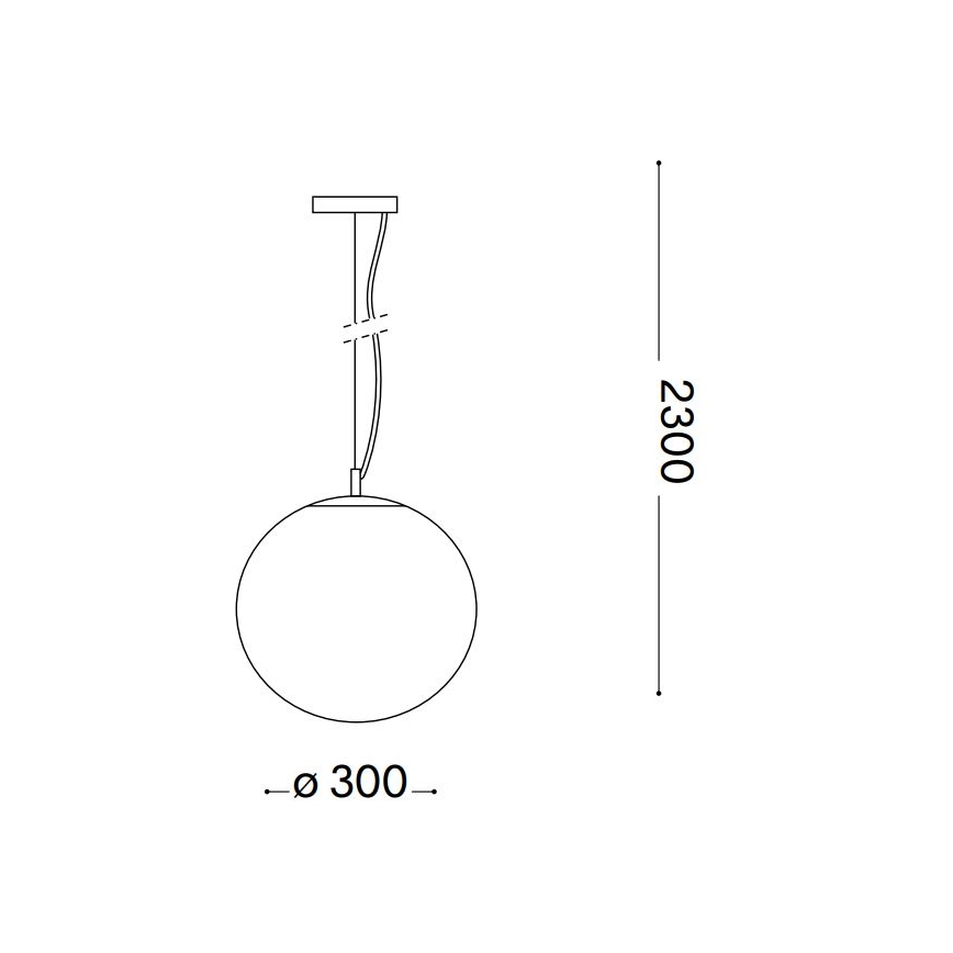 Ideal Lux - Lustr na lanku MAPA 1xE27/42W/230V pr. 30 cm čirá