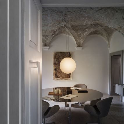 Ideal Lux - Lustr na lanku MAPA 1xE27/42W/230V pr. 40 cm bílá