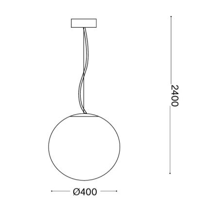 Ideal Lux - Lustr na lanku MAPA 1xE27/42W/230V pr. 40 cm bílá