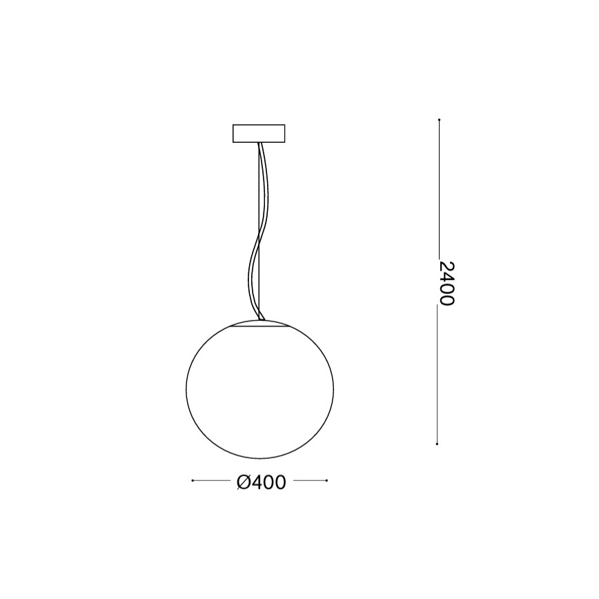 Ideal Lux - Lustr na lanku MAPA 1xE27/42W/230V pr. 40 cm bílá