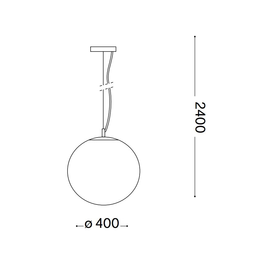 Ideal Lux - Lustr na lanku MAPA 1xE27/42W/230V pr. 40 cm zlatá/kouřová