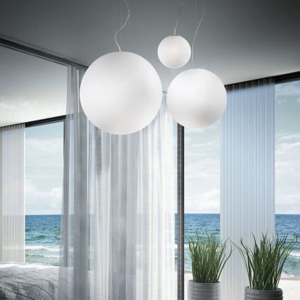 Ideal Lux - Lustr na lanku MAPA 1xE27/42W/230V pr. 50 cm bílá
