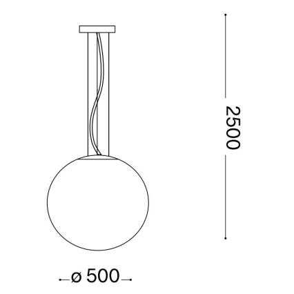 Ideal Lux - Lustr na lanku MAPA 1xE27/42W/230V pr. 50 cm zlatá/kouřová