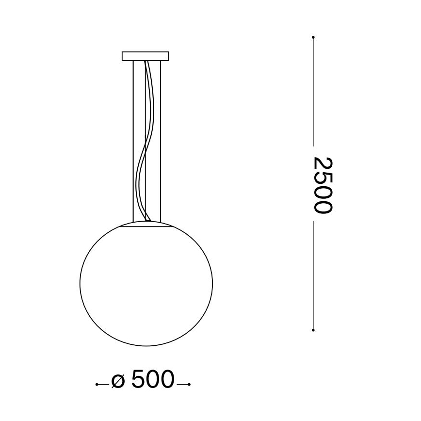 Ideal Lux - Lustr na lanku MAPA 1xE27/42W/230V pr. 50 cm zlatá/kouřová