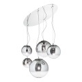 Ideal Lux - Lustr na lanku MAPA FADE 5xE27/60W/230V lesklý chrom