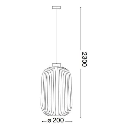 Ideal Lux - Lustr na lanku MINT 1xE27/60W/230V pr. 20 cm zelená