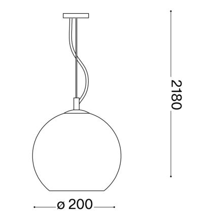 Ideal Lux - Lustr na lanku NEMO 1xE27/42W/230V pr. 20 cm béžová