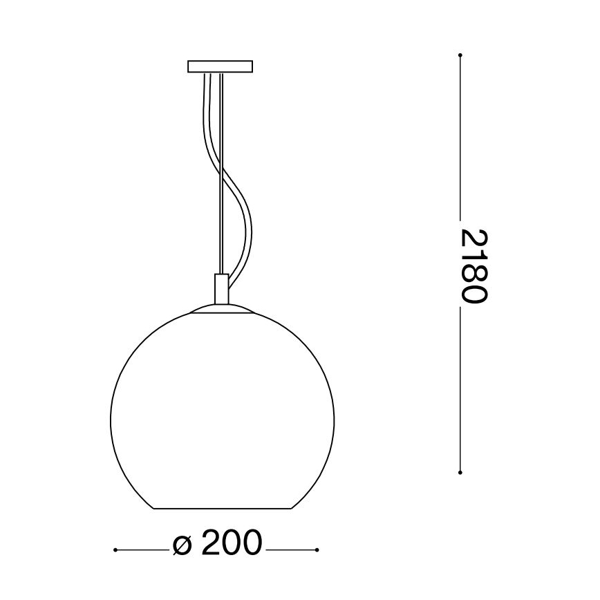 Ideal Lux - Lustr na lanku NEMO 1xE27/42W/230V pr. 20 cm béžová