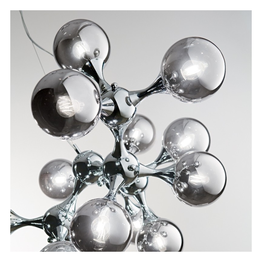 Ideal Lux - Lustr na lanku NODI 15xE14/28W/230V pr. 105 cm lesklý chrom