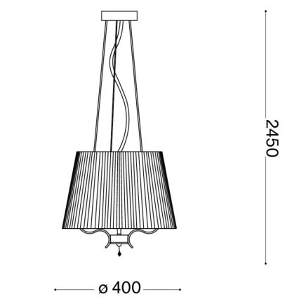 Ideal Lux - Křišťálový lustr na lanku PEGASO 3xE14/28W/230V pr. 40 cm lesklý chrom