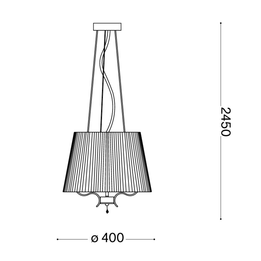 Ideal Lux - Křišťálový lustr na lanku PEGASO 3xE14/28W/230V pr. 40 cm lesklý chrom