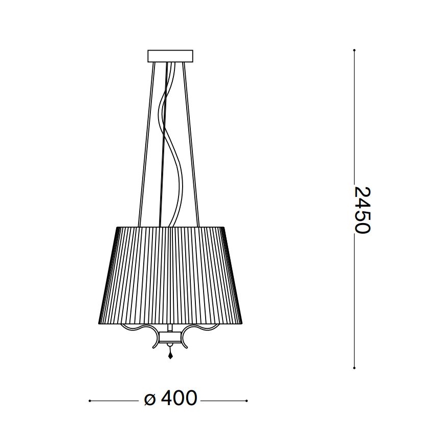 Ideal Lux - Křišťálový lustr na lanku PEGASO 3xE14/28W/230V pr. 40 cm zlatá