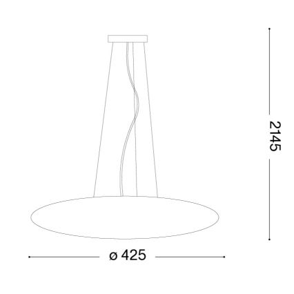 Ideal Lux - Lustr na lanku SMARTIES 3xE27/42W/230V pr. 42,5 cm bílá