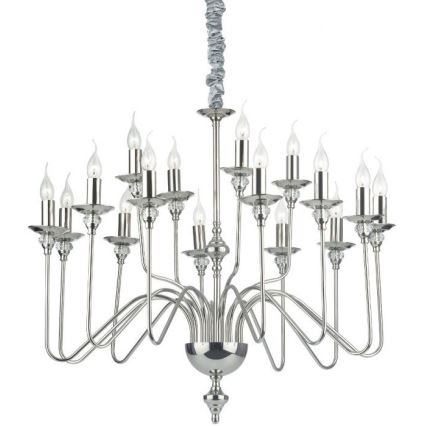 Ideal Lux - Lustr na řetězu ARTU 16xE14/40W/230V pr. 90 cm lesklý chrom