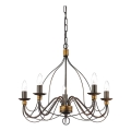 Ideal Lux - Lustr na řetězu CORTE 5xE14/40W/230V pr. 54 cm měď