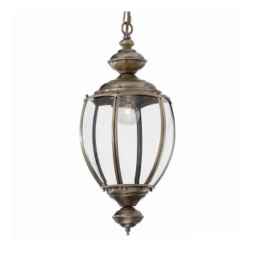 Ideal Lux - Lustr na řetězu NORMA 1xE27/60W/230V pr. 25 cm bronzová