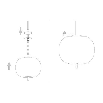 Ideal Lux - Náhradní stínidlo k lustru UMILE pr. 30 cm bílá