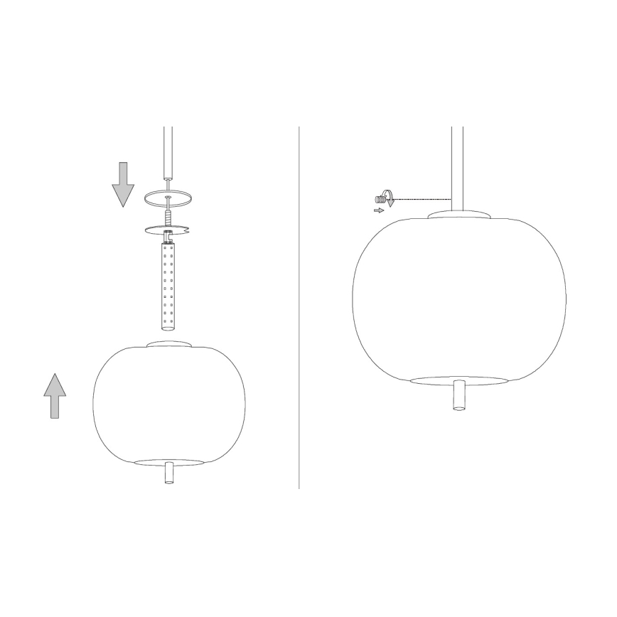 Ideal Lux - Náhradní stínidlo k lustru UMILE pr. 30 cm bílá