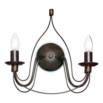 Ideal Lux - Nástěnná lampa CORTE 2xE14/40W/230V měď