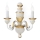 Ideal Lux - Nástěnná lampa FIRENZE 2xE14/40W/230V bílá/zlatá