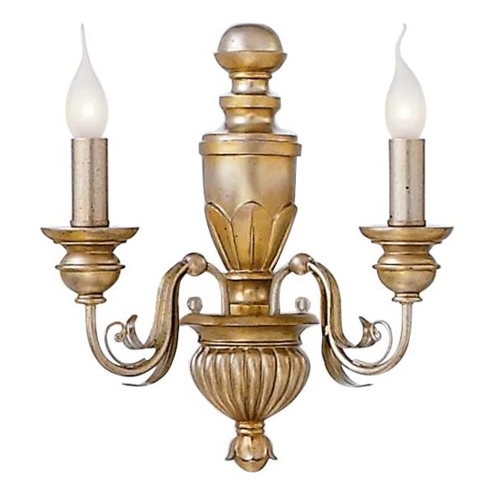 Ideal Lux - Nástěnná lampa FIRENZE 2xE14/40W/230V zlatá