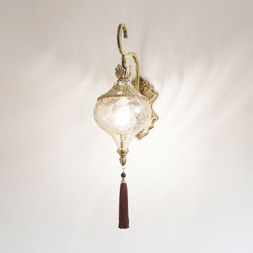 Ideal Lux - Nástěnná lampa HAREM 1xE27/42W/230V mosaz