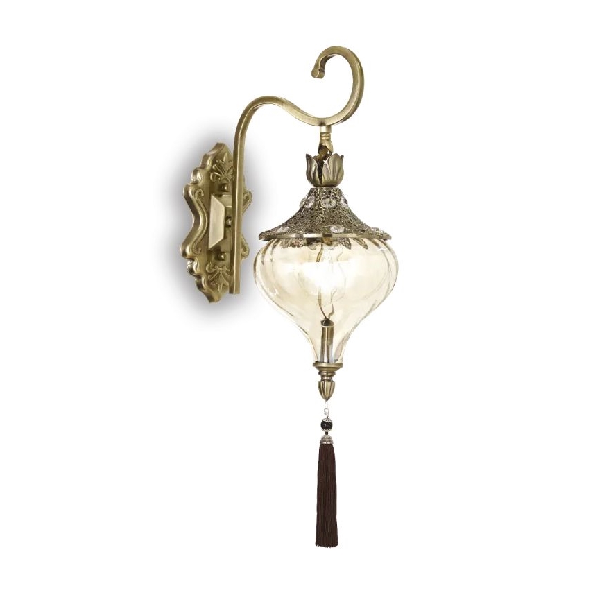 Ideal Lux - Nástěnná lampa HAREM 1xE27/42W/230V mosaz