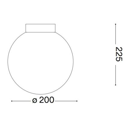 Ideal Lux - Nástěnné svítidlo CARTA 1xE27/25W/230V pr. 20 cm bílá