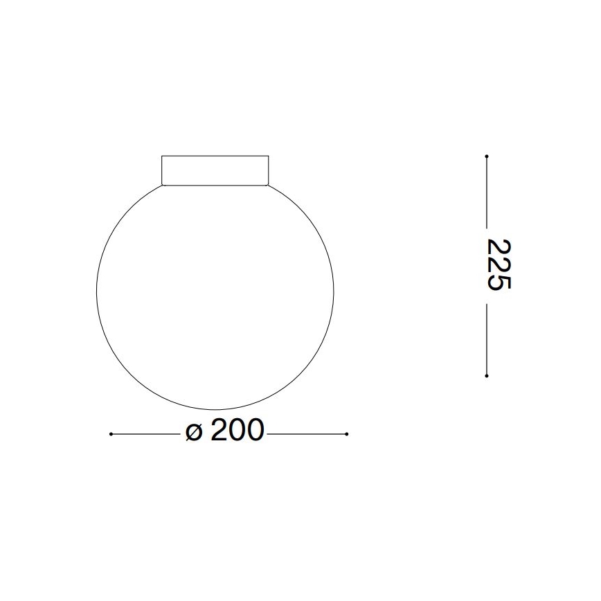 Ideal Lux - Nástěnné svítidlo CARTA 1xE27/25W/230V pr. 20 cm bílá