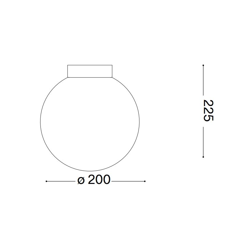 Ideal Lux - Nástěnné svítidlo CARTA 1xE27/25W/230V pr. 20 cm bílá