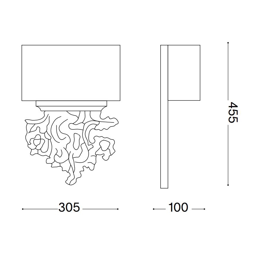 Ideal Lux - Nástěnné svítidlo PETER 2xE14/40W/230V