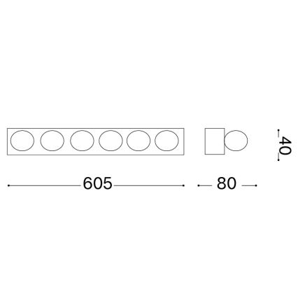 Ideal Lux - Nástěnné svítidlo PRIVE 6xE14/40W/230V bílá