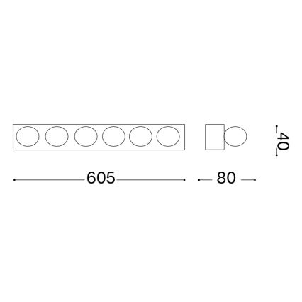 Ideal Lux - Nástěnné svítidlo PRIVE 6xE14/40W/230V lesklý chrom