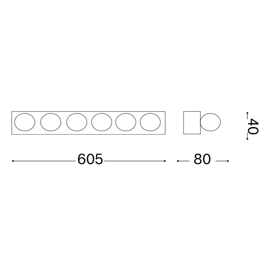Ideal Lux - Nástěnné svítidlo PRIVE 6xE14/40W/230V lesklý chrom