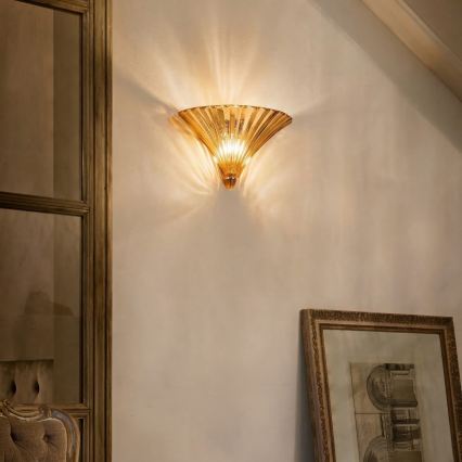 Ideal Lux - Nástěnné svítidlo SANTA 1xE14/40W/230V zlatá