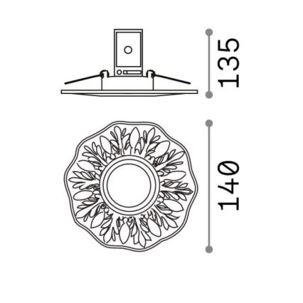 Ideal Lux - Podhledové svítidlo 1xGU10/50W/230V bílá