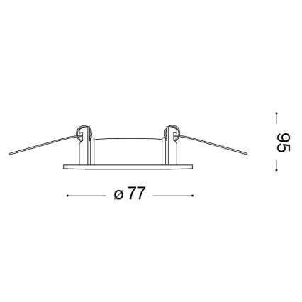 Ideal Lux - Podhledové svítidlo 1xGU10/50W/230V pr. 7,7 cm lesklý chrom