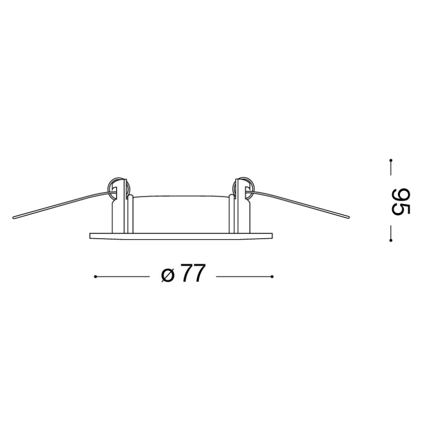 Ideal Lux - Podhledové svítidlo 1xGU10/50W/230V pr. 7,7 cm lesklý chrom