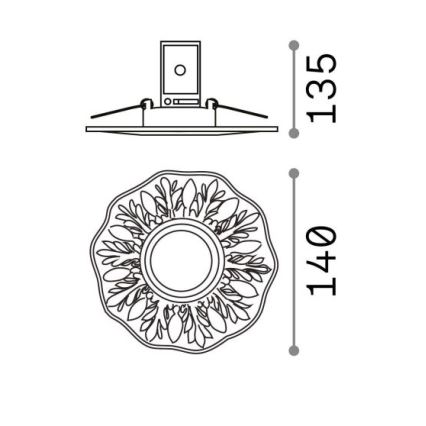Ideal Lux - Podhledové svítidlo POLKA 1xGU10/50W/230V bílá