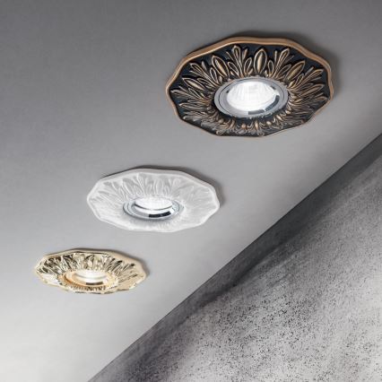 Ideal Lux - Podhledové svítidlo POLKA 1xGU10/50W/230V zlatá