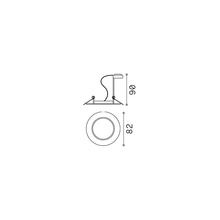 Ideal Lux - Podhledové svítidlo SWING 1xGU10/28W/230V pr. 8,2 cm matný chrom