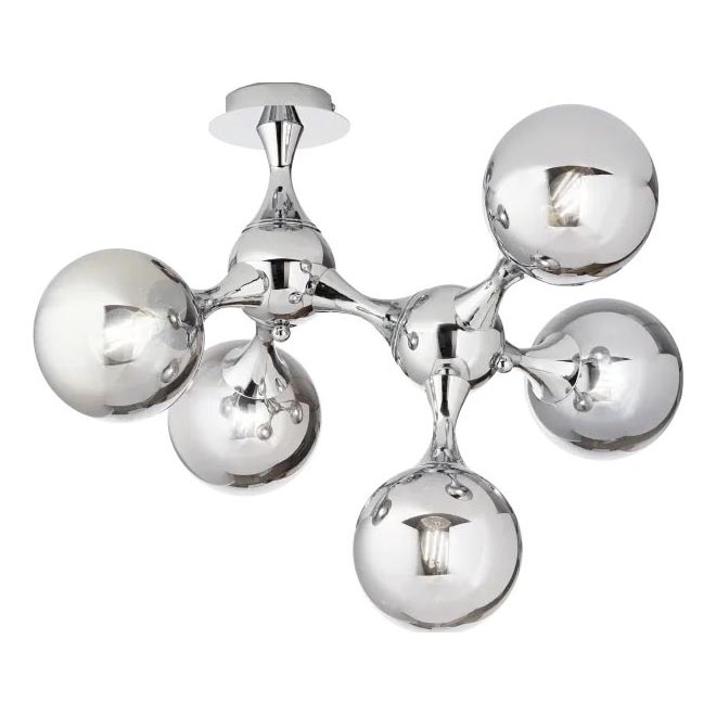 Ideal Lux - Přisazený lustr NODI 5xE14/28W/230V lesklý chrom
