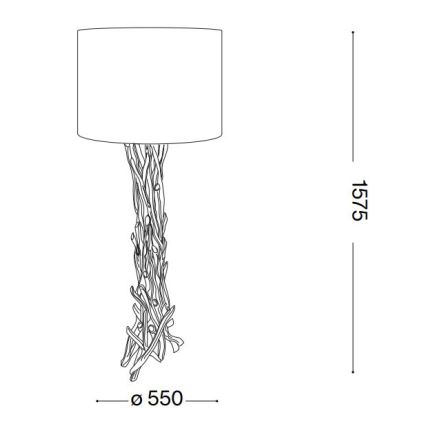 Ideal Lux - Stojací lampa DRIFTWOOD 1xE27/60W/230V guava